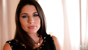 Alone And Sexy Looking In Her Black Lingerie Babe Goes Solo In Erotic Mode