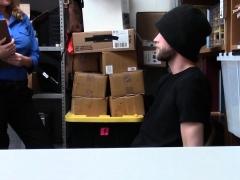MILF LP Officer Fucks A Male Shoplifter In Her Back Office