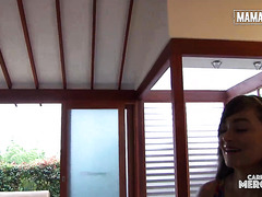 Hot Plump Booty Latina Dumpling Gets Her Pussy Drilled Hard On An Outdoor Couch