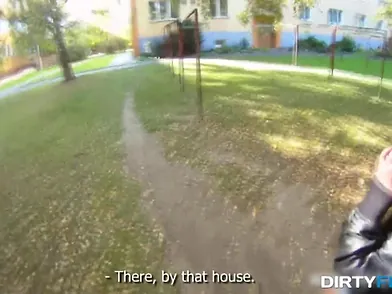 Blond Ultra Cutie Tricked Into Outdoor Intercourse