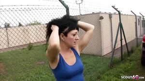 German Mature Seduce To Outdoor Cheating Sex By Young Guy