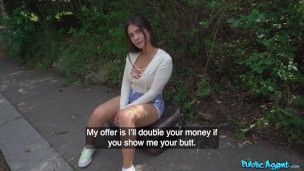 Public Agent Meets Tru Kait And Gets A Nice Blowjob Before She Rips Her Denim Shorts Off To Fuck