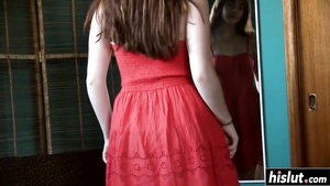 Solo Horny Krissy Plays With Her Hairy Teen Twat