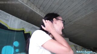 Public Agent Sexy Czech Body Drilled Below Public Bridge