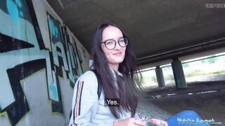 Public Agent Sexy Czech Body Drilled Below Public Bridge