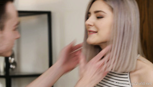 Turned On After Titties Sucking Lovely Tiny Teen Gives A Nice Blowjob