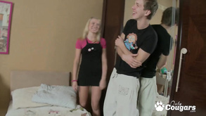 18yo Blond Hair Girl Rump Nailed By Huge Prick