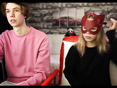 Bf Shows Off His 18 Yo Babe’s Small Tits On Live Webcam Show